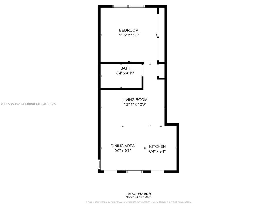 Recently Sold: $189,000 (1 beds, 1 baths, 475 Square Feet)
