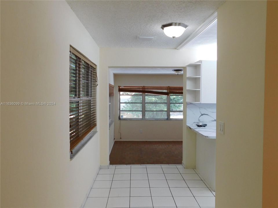 hallway from the living room to the florida room