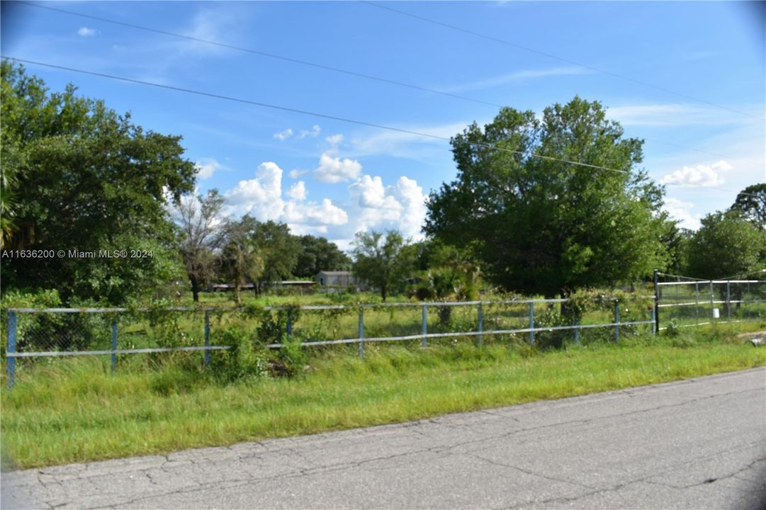 Land cleared, leveled, Well for water placed, and main trees preserved.