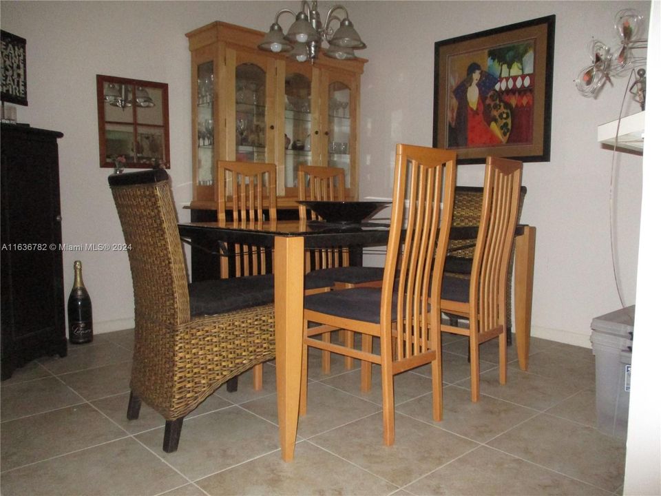 Separate dining area