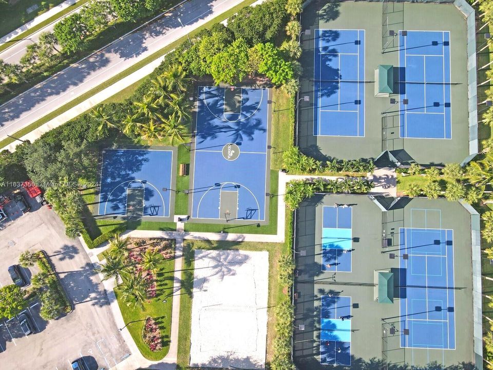 tennis courts