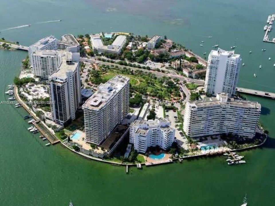 Aerial view of Belle Island