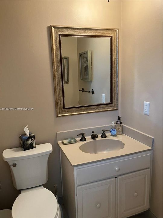 1/2 bathroom in living area