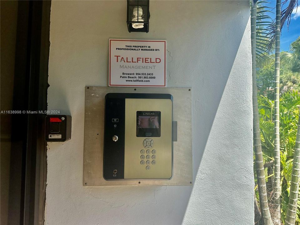 Intercom for entry