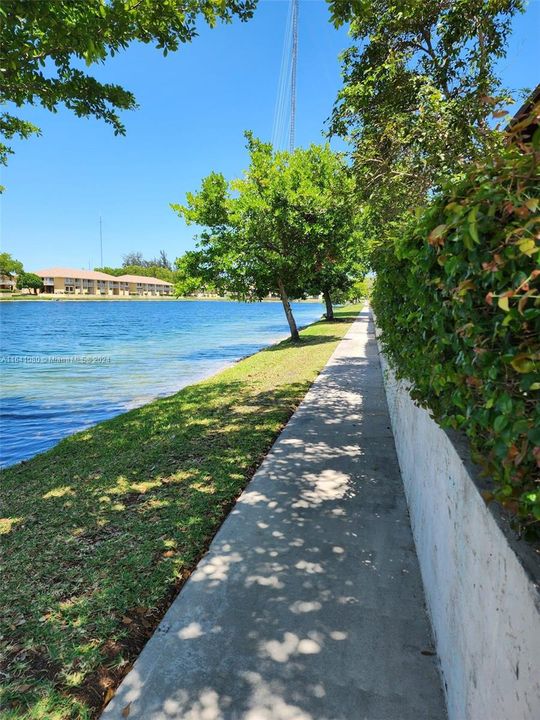 Sidewalk along the lake