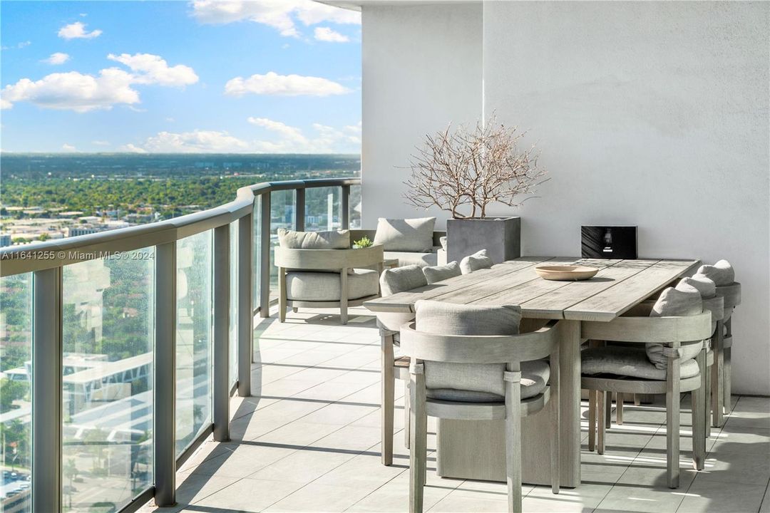 Private Terrace with River, Skyline & Sunset Views