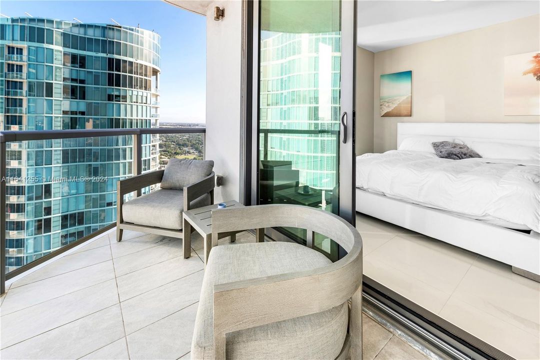 2nd Bedroom Terrace with Ocean Views in the Distance