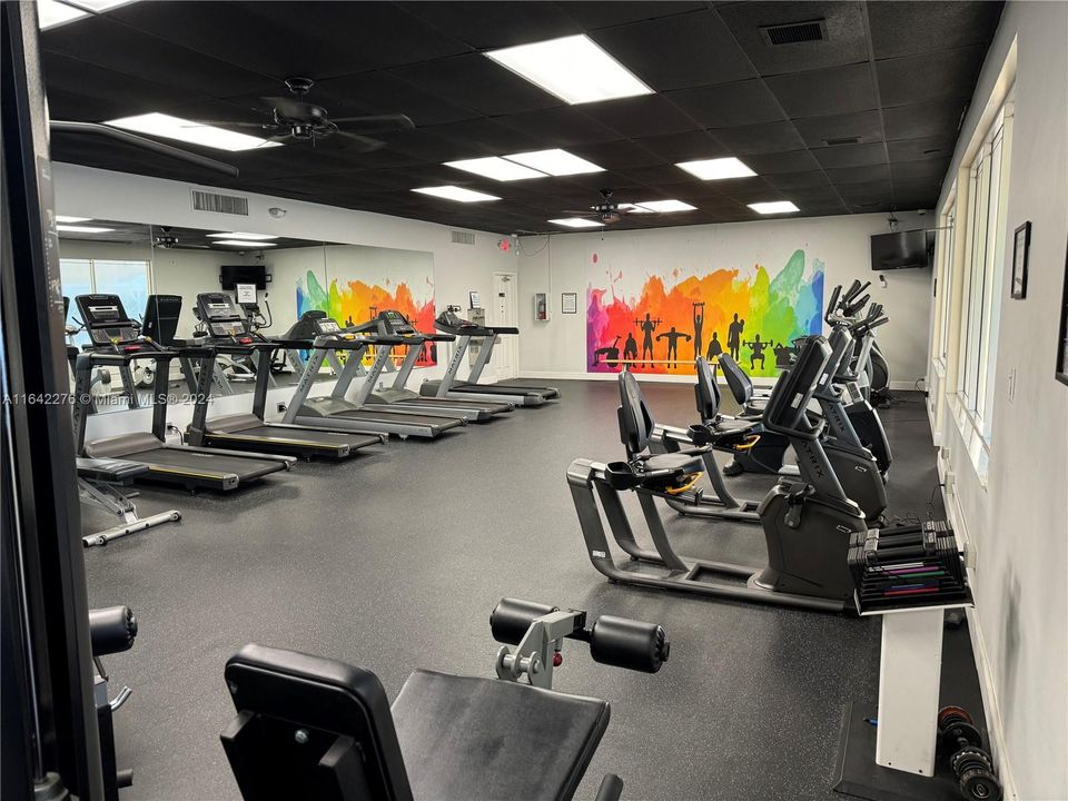 Workout in style in this newly updated gym.