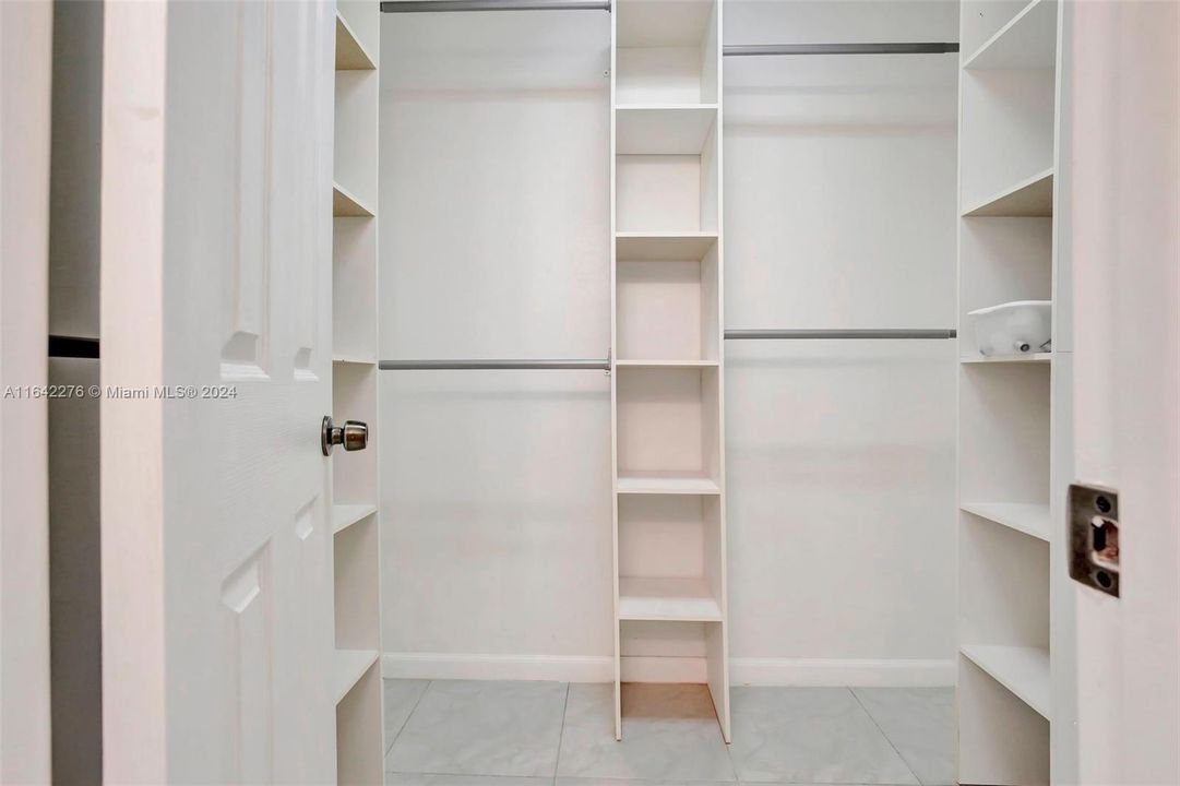 Large walk-in master closet