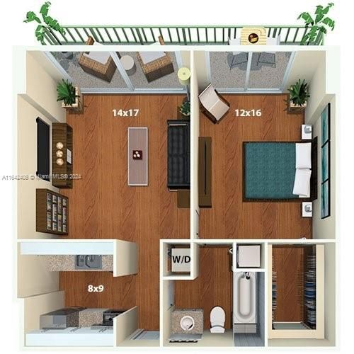 Recently Rented: $2,658 (1 beds, 1 baths, 842 Square Feet)