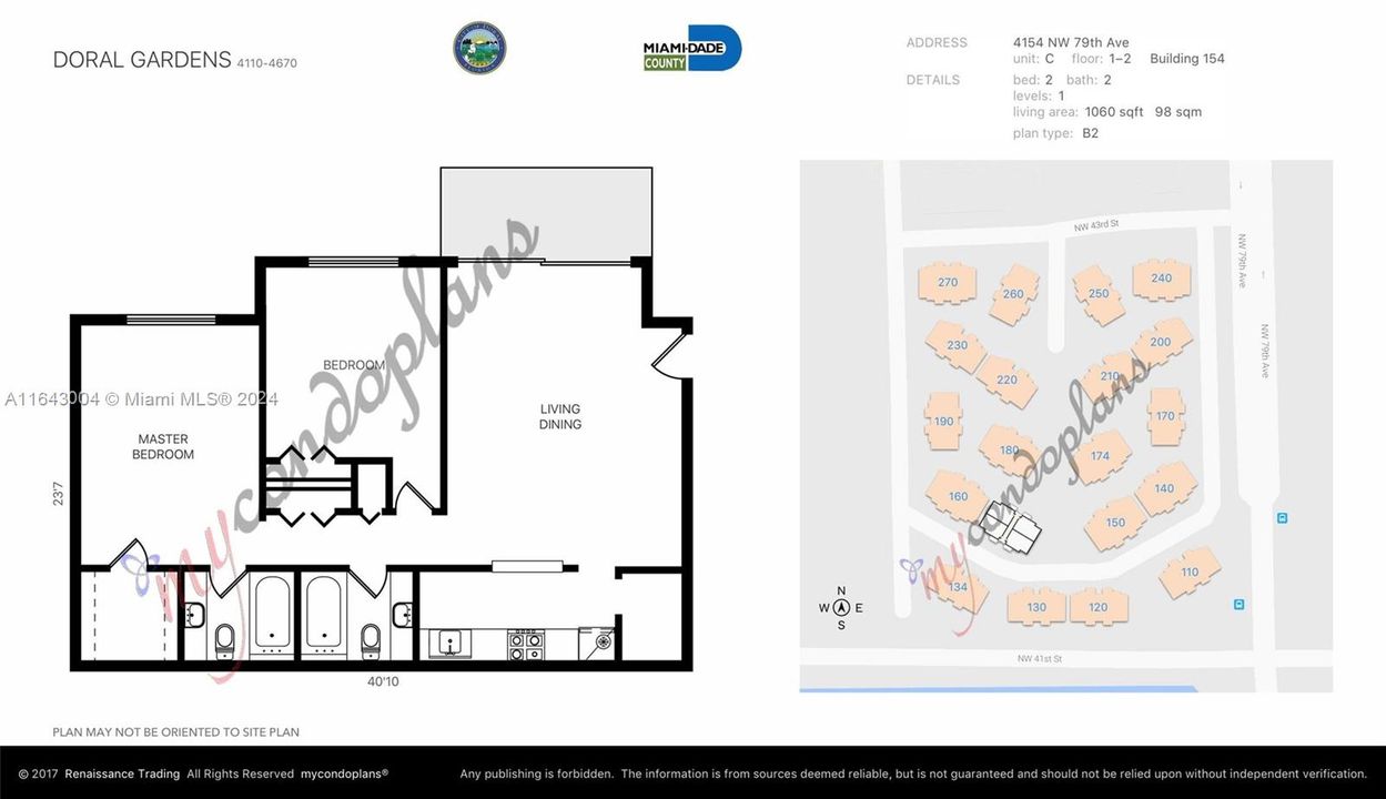 Active With Contract: $2,300 (2 beds, 2 baths, 1060 Square Feet)