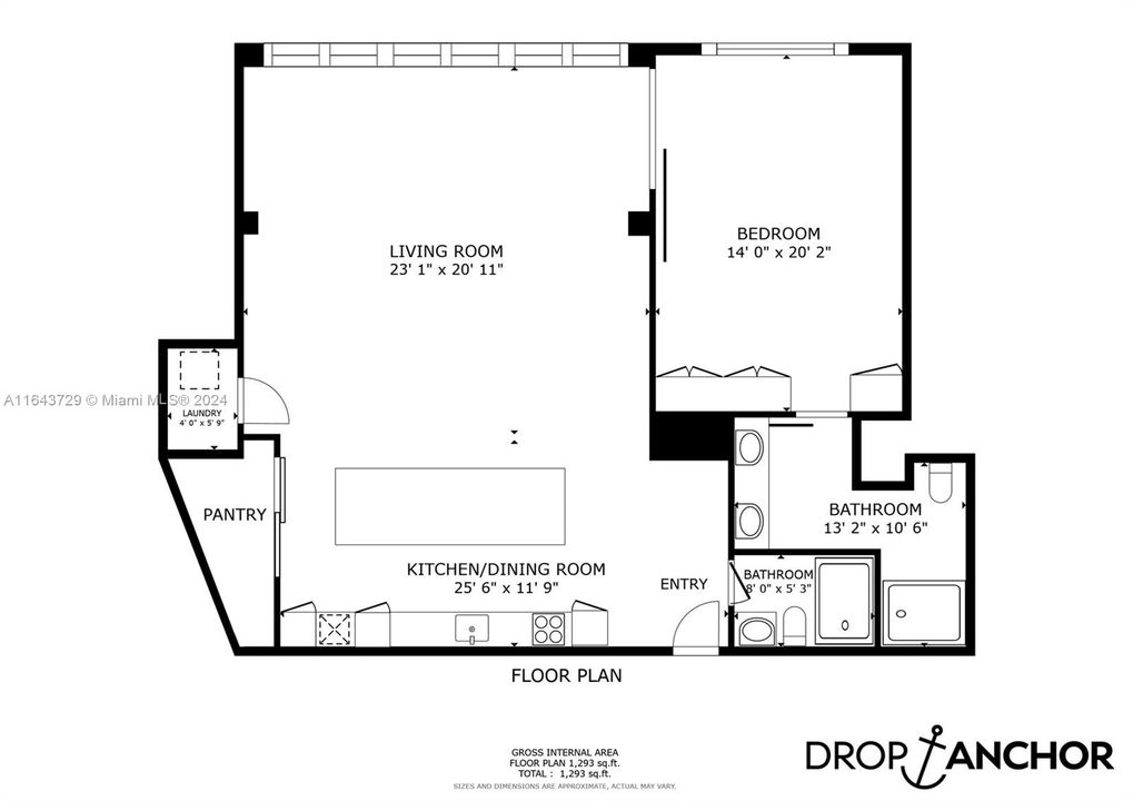 For Sale: $828,000 (1 beds, 2 baths, 1283 Square Feet)