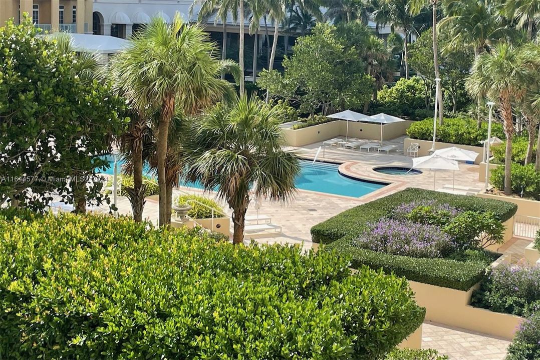 view of pool from apt.