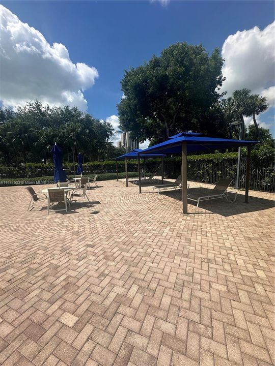 POOL DECK COVERED SITTING AREA