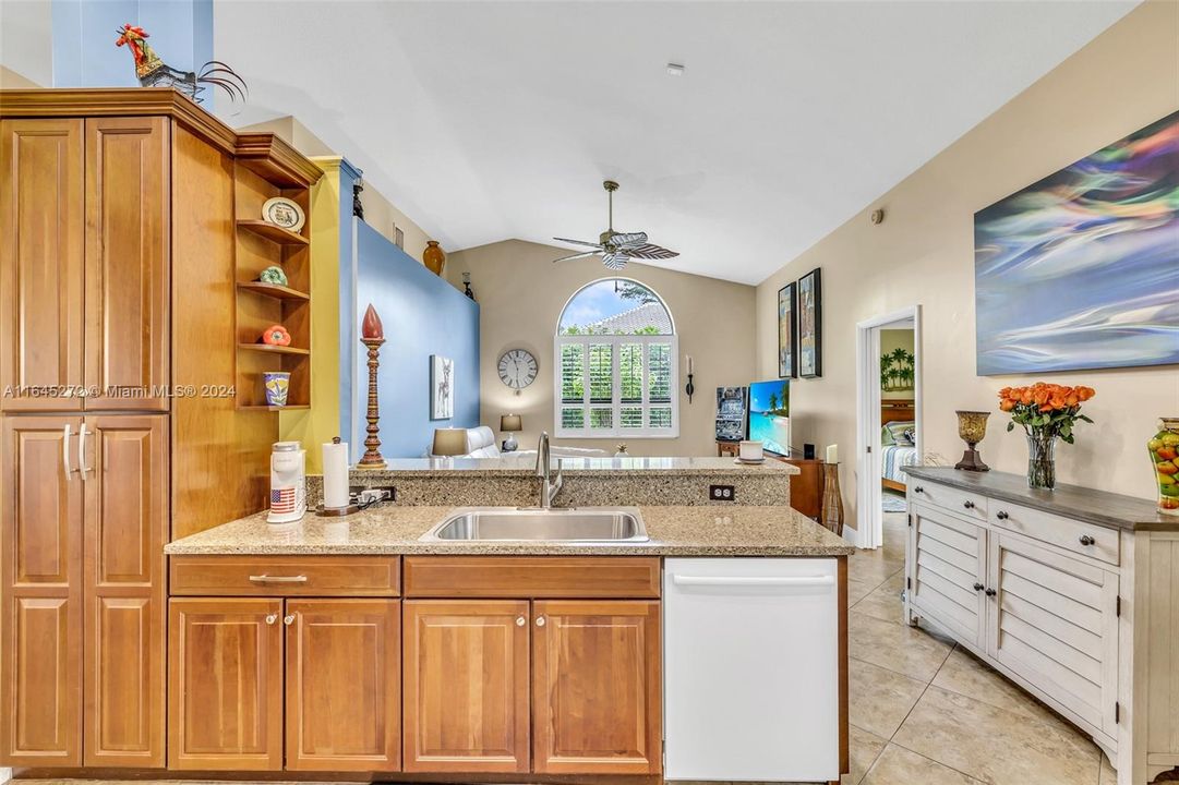 Kitchen Opens to Family Room