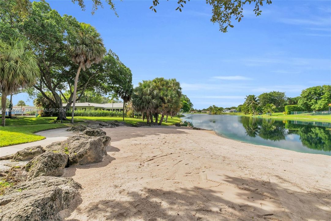 Beach entry.