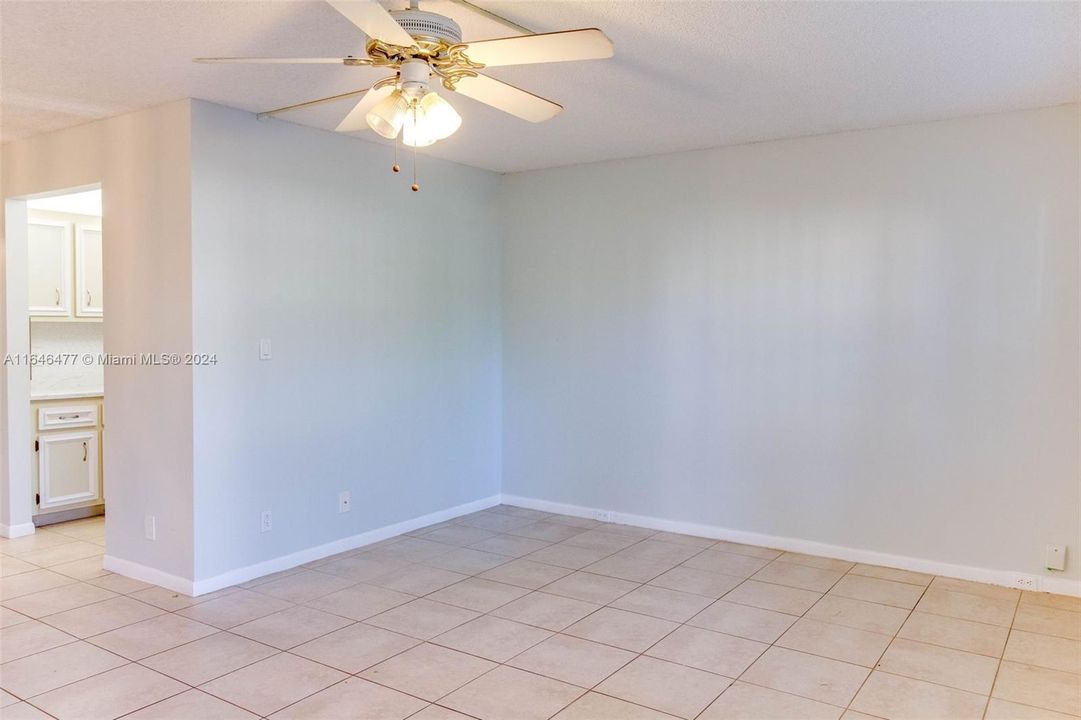 Combined Living and Dining room off front door entrance