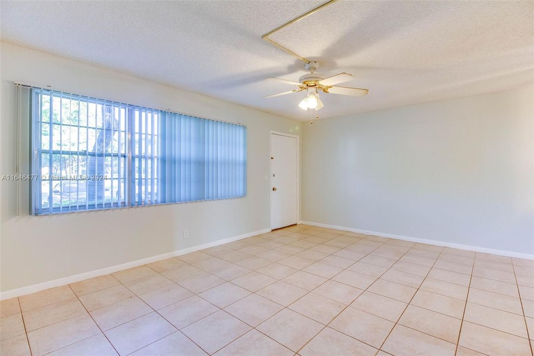 Combined Living and Dining room off front door entrance