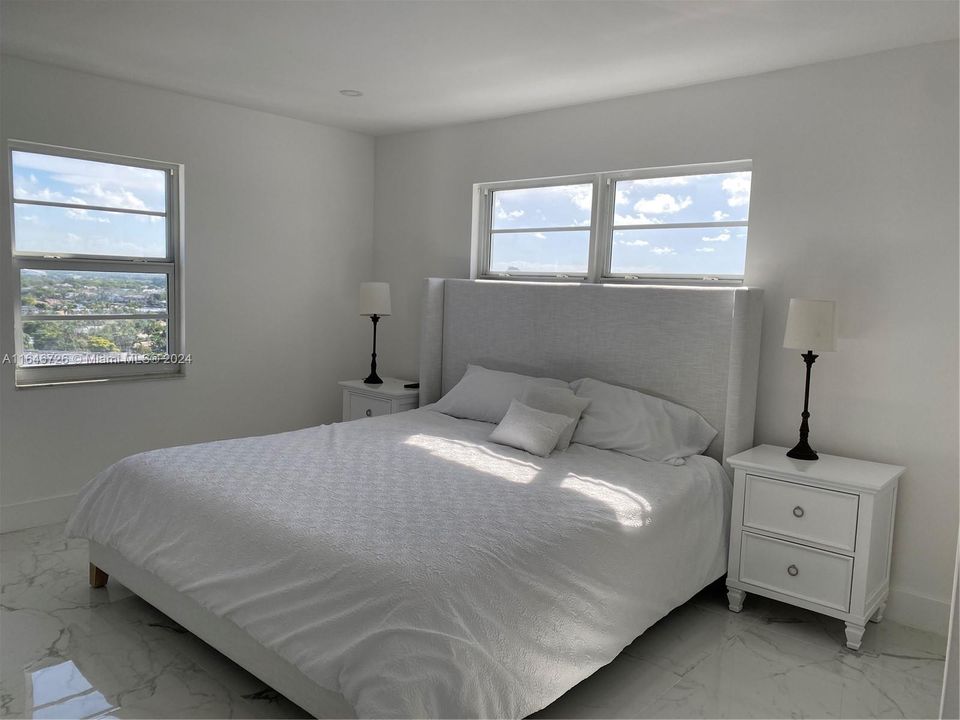 Master bedroom with king size bed