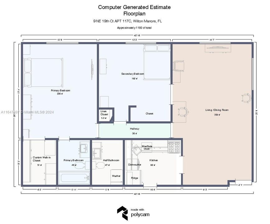 Floor Plan Created for Illustration Purposes - Actual Measurements may vary.