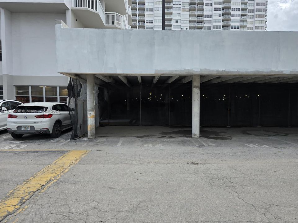 Covered parking garage