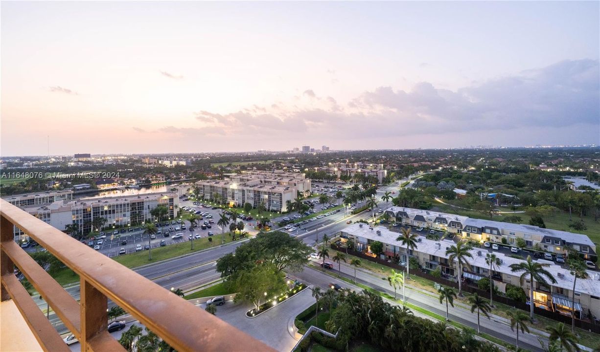 Unobstructed City View from the Open Balcony