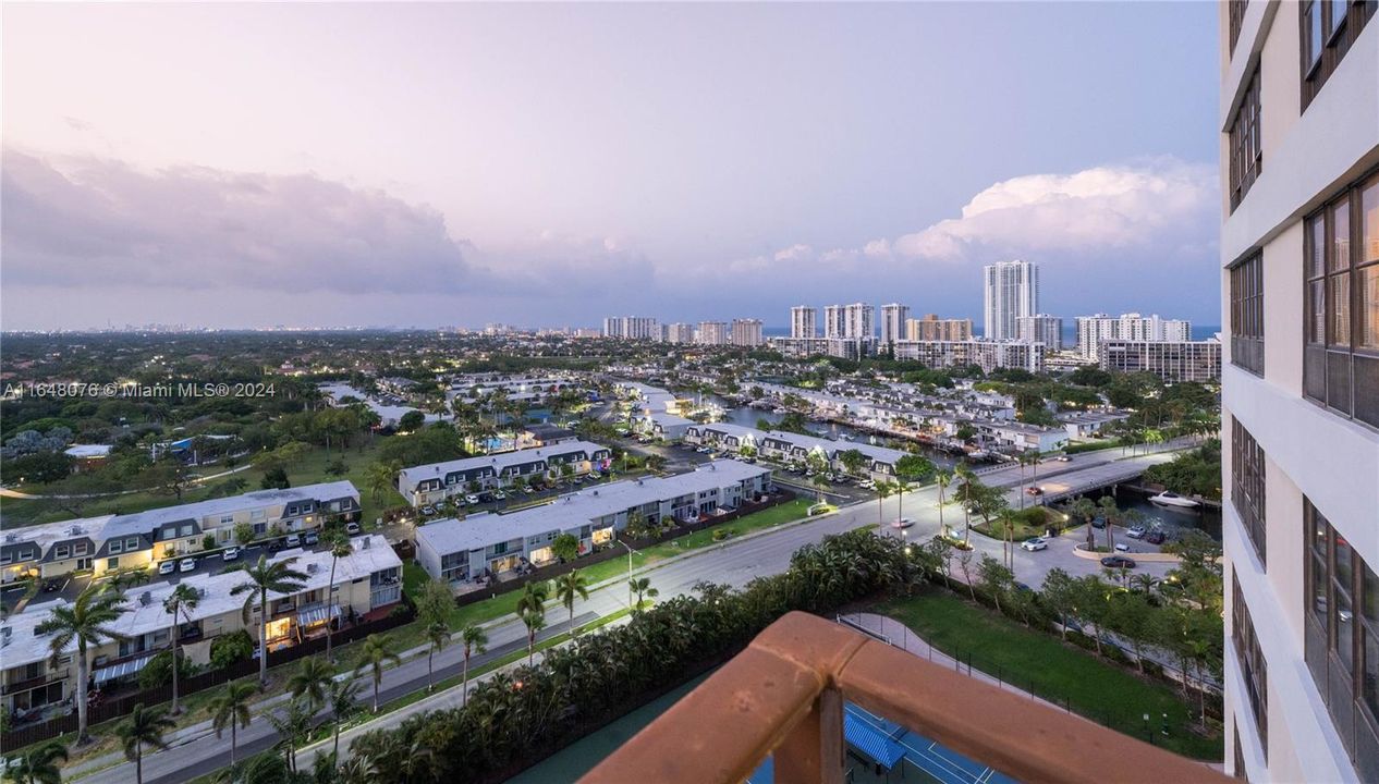 Unobstructed City & Water View from an Open Balcony