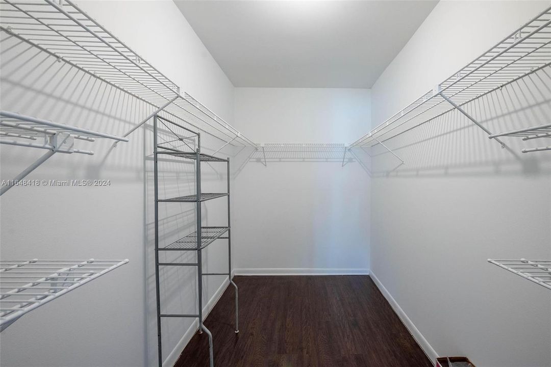 Walk in closet in Master Bedroom