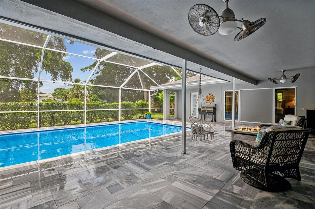 Pool view from family room