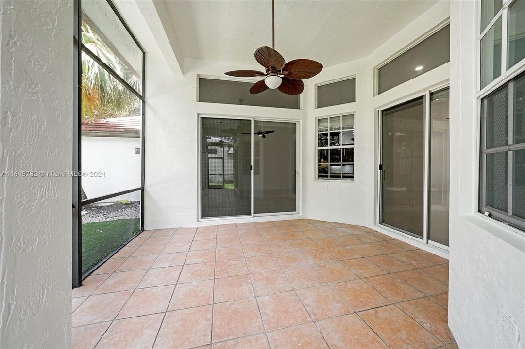 large screened patio