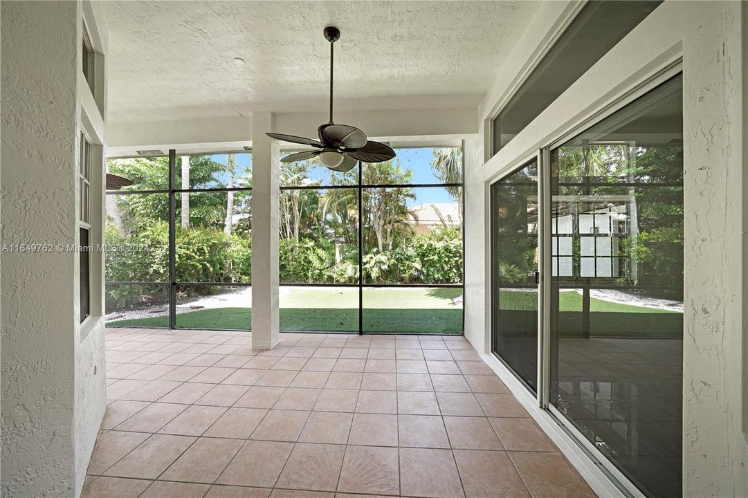 large screened patio