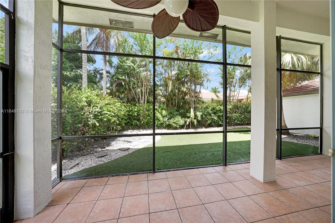 large screened patio