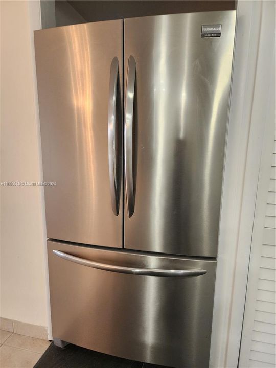 Stainless steel two-door refrigerator