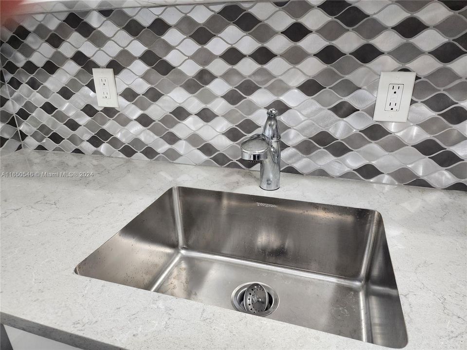 Large stainless steel sink