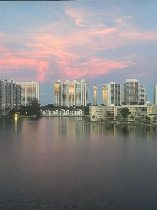 Reflection of sunset on Little Maule Lake