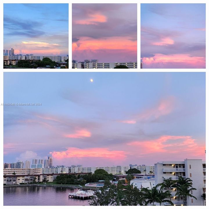 Reflection of sunset over Point East