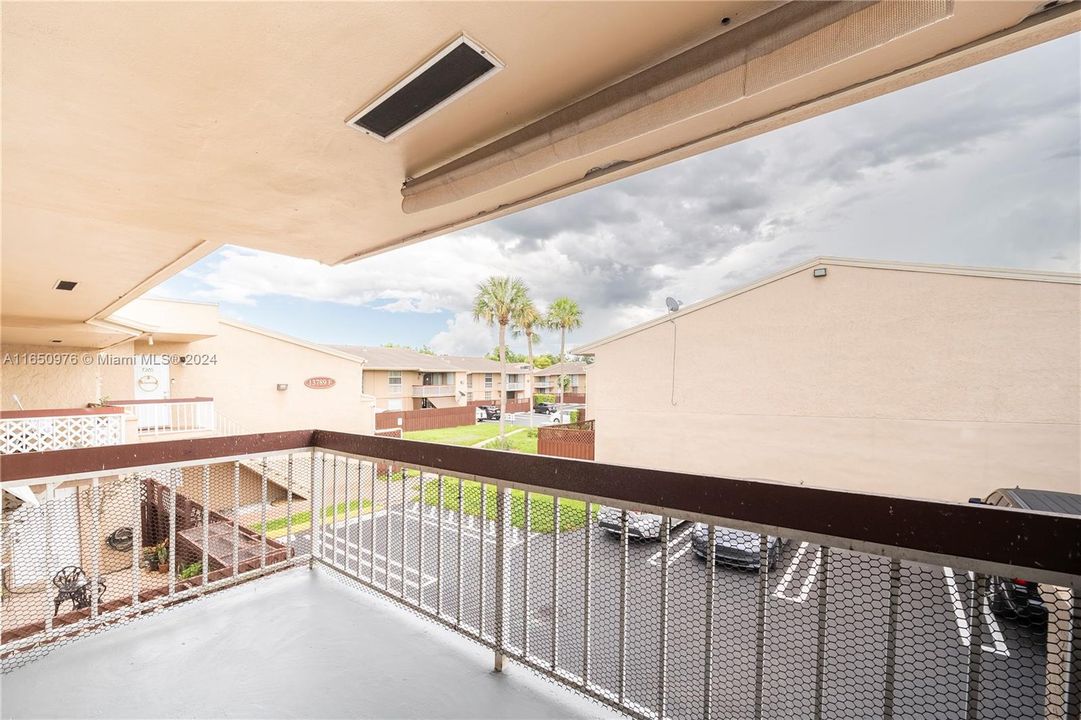 Spacious balcony off the living room