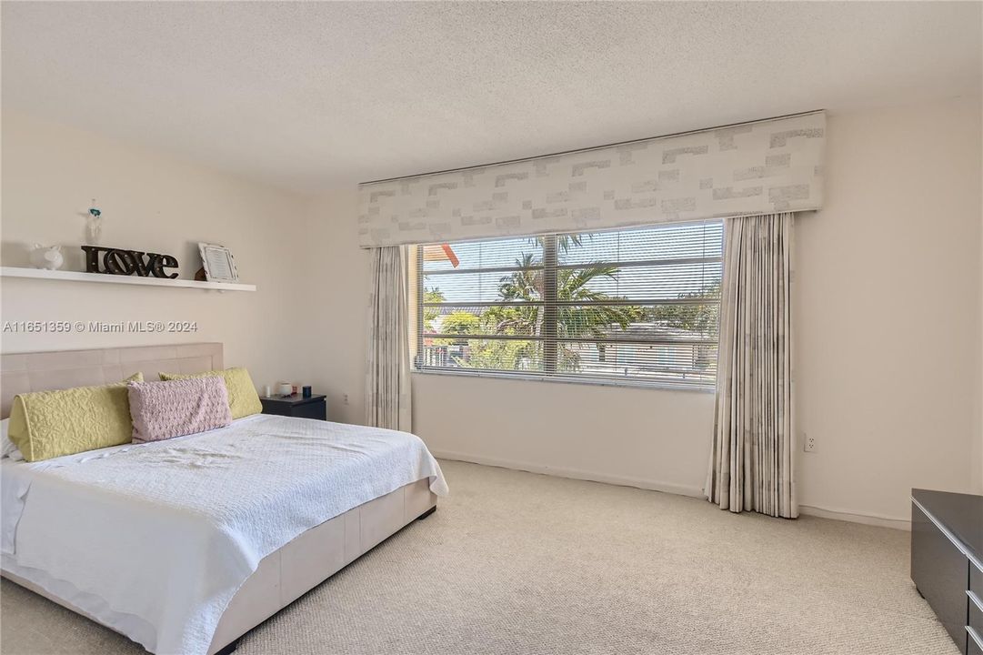 Master bedroom with water views.