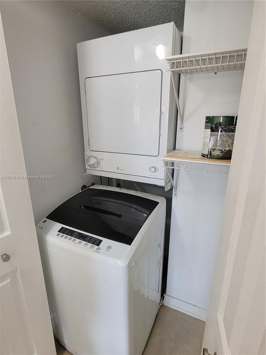 WASHER, DRYER, STORAGE CLOSET