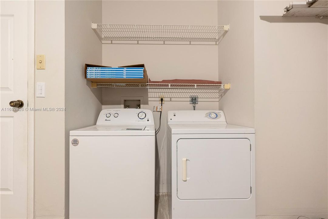 Washer & Dryer in garage