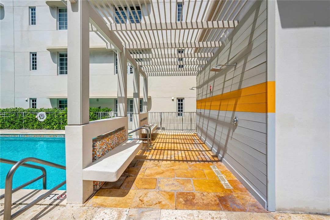 Two resort-style pools with private cabanas, ideal for lounging and enjoying the Miami Beach sun in style.