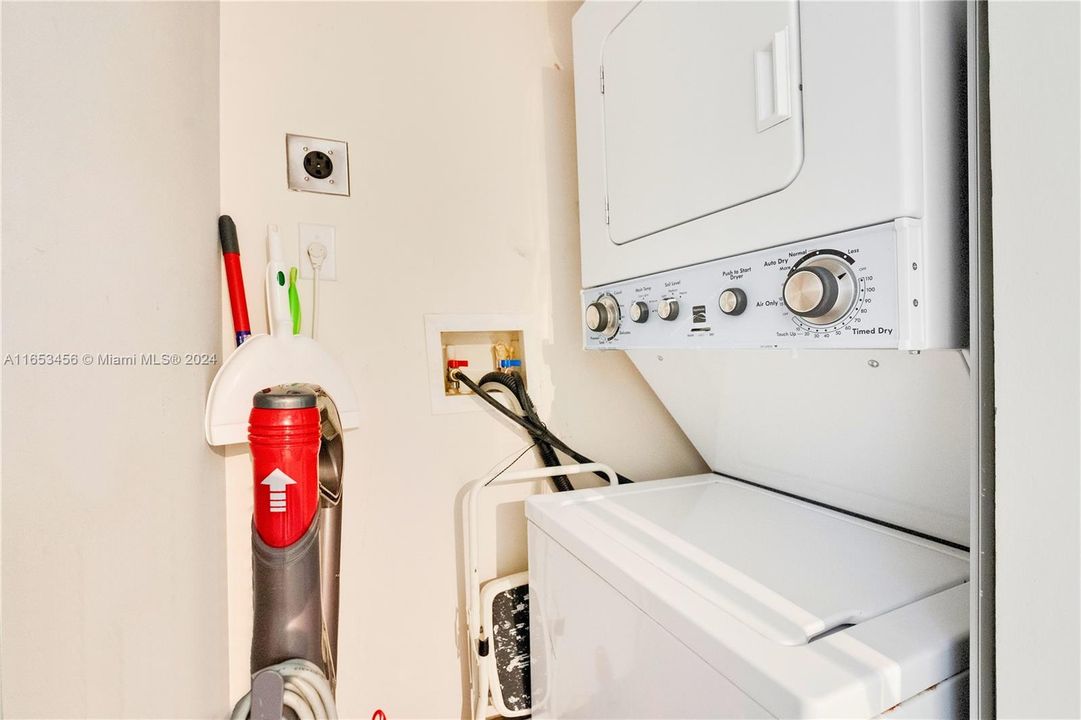 Convenient in-unit laundry with modern washer and dryer, offering ease and efficiency for day-to-day living.