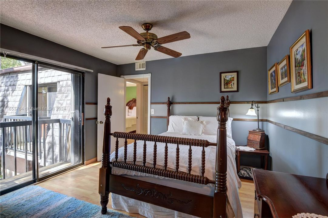 2nd bedroom has balcony overlooking the courtyard