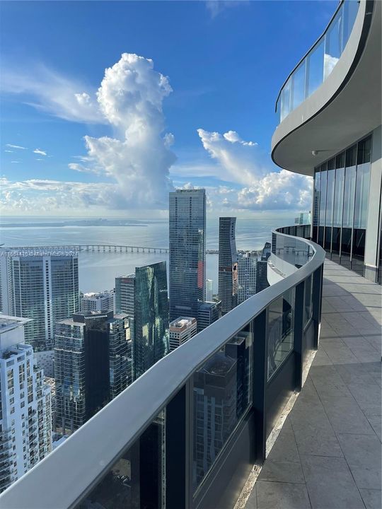 Balcony view from gym on 64th floor