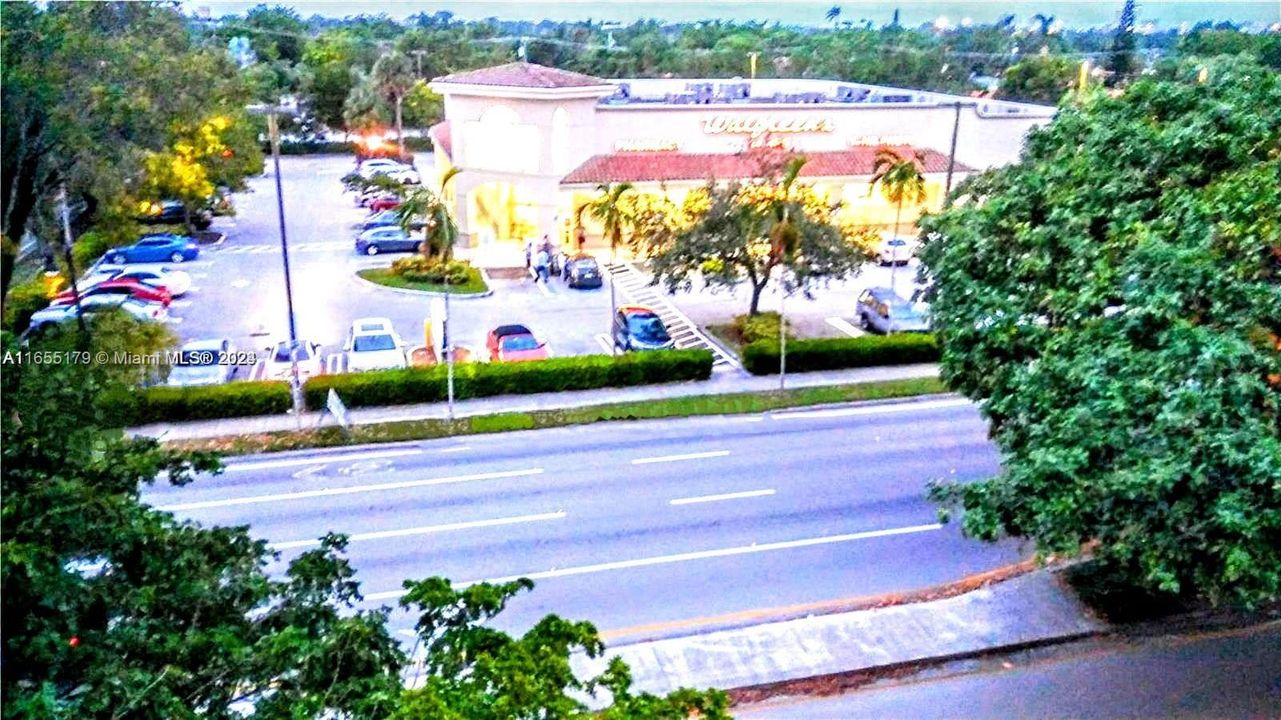 Balcony faces north (Coral Way & Walgreens)