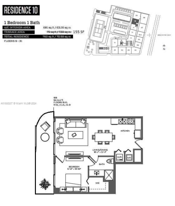 На продажу: $475,000 (1 спален, 1 ванн, 593 Квадратных фут)