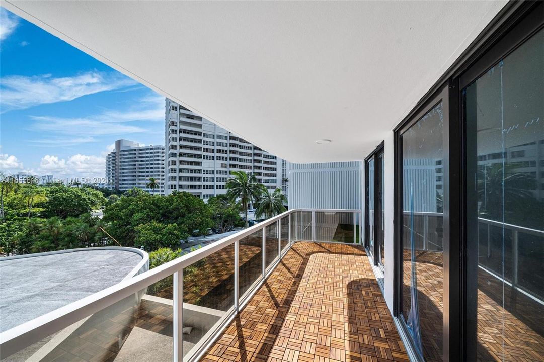 Balcony from kitchen and dining area