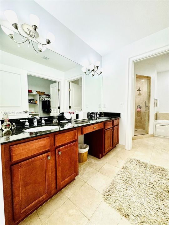 Master Bathroom with Large Walk-in Closet