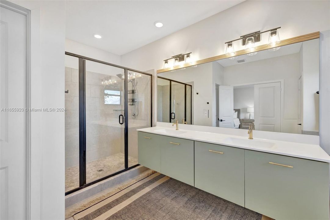 Spa Bathroom w/ Separate Tub & Shower overlooking lake