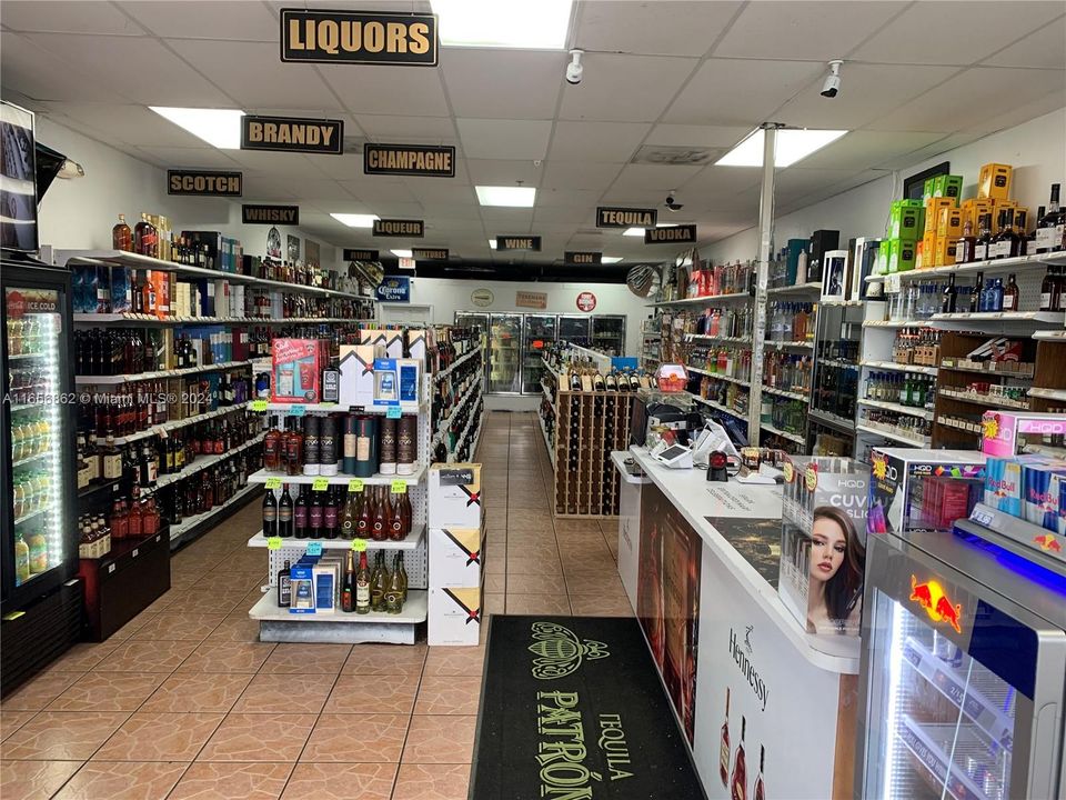 Interior of Liquor Store